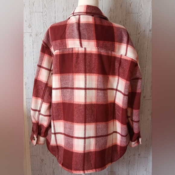 Members Mark Plaid Button-Up Women's Shacket Size XL - Picture 6 of 11